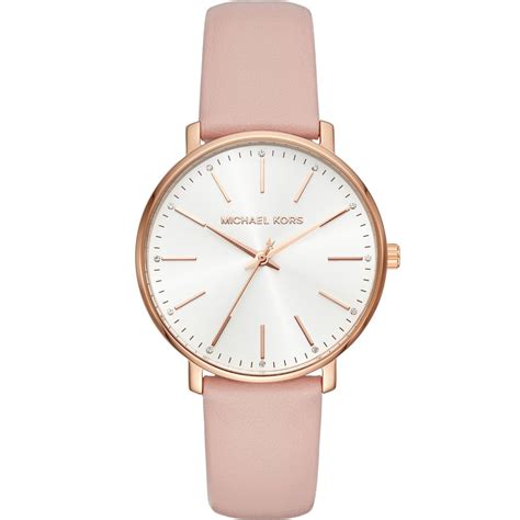 michael kors pyper leather watch set style mk2775|Michael Kors Women Pyper Quartz Leather Pink with White Dial .